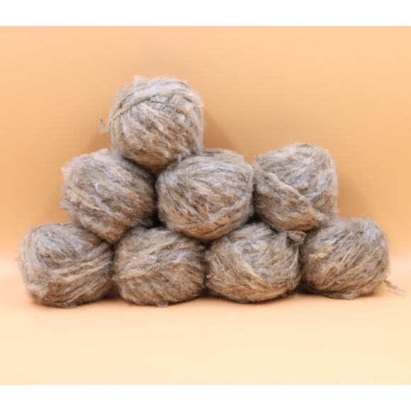 8 balls Baby Alpaca / Wool Grey Warm Knitting Crochet Light Worsted Yarn - Picture 1 of 2